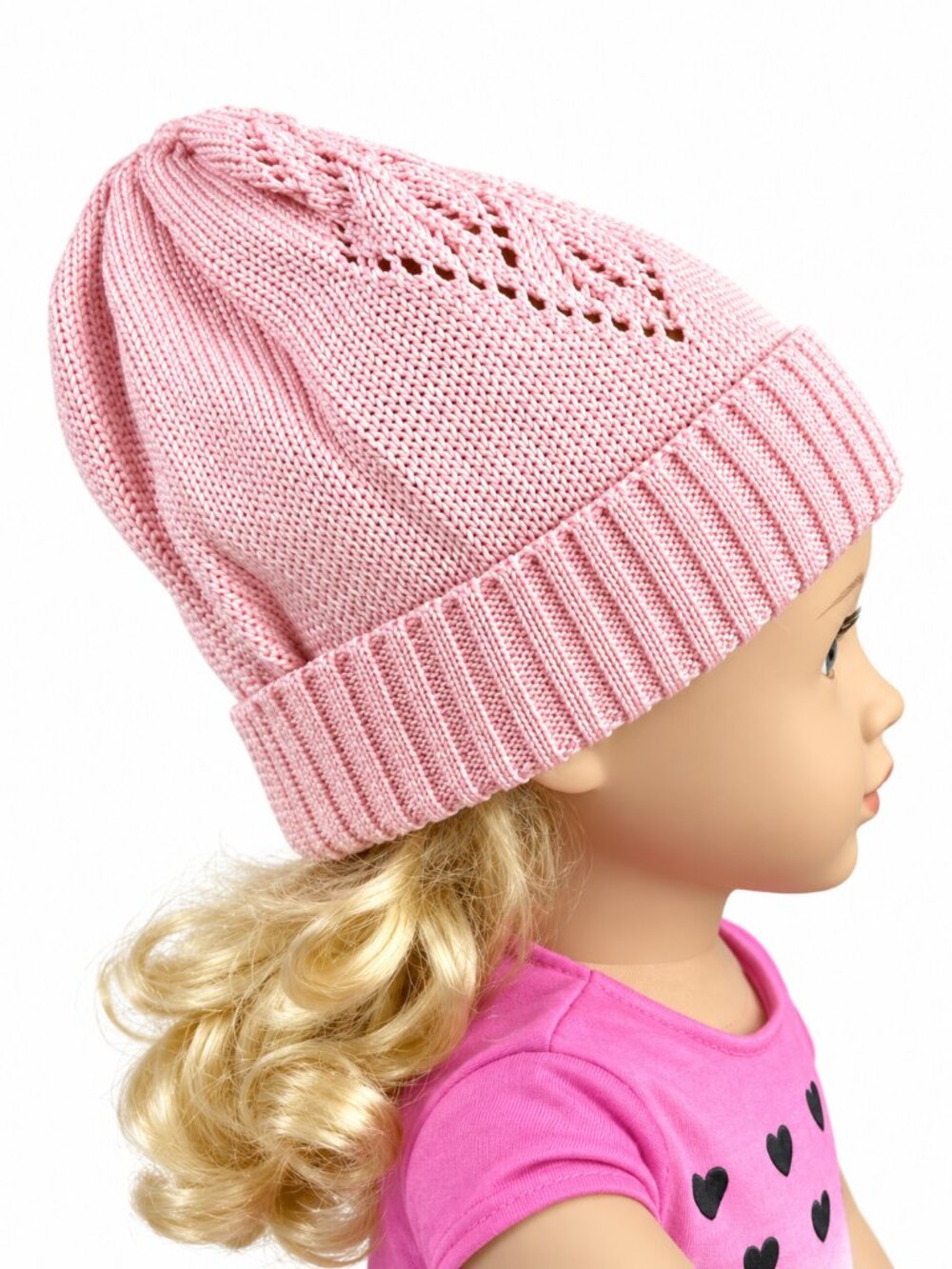 Creation Stummer Baby Girl Pink Cotton Knit Beanie 12M Made in Italy NWT - Picture 3 of 7